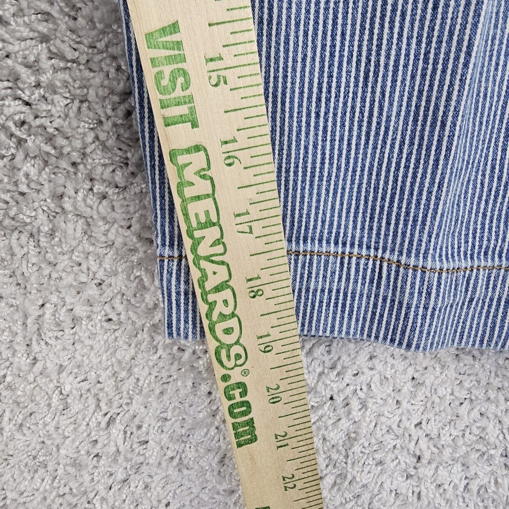 Vintage Y2K Railroad Hickory Stripe Faded Glory Stretch Capri Pants Missy Sz 16 - Picture 6 of 13